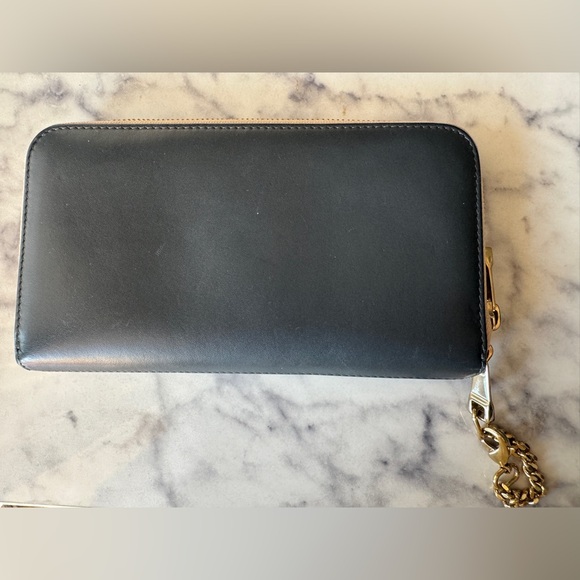 Chloe Leather Zip Around two tone Wallet black and grey - Picture 2 of 7